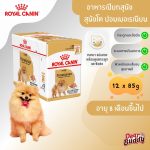 Royal Canin Pomeranian Adult Loaf 12 ซอง (โรยัล คานิน) อาหารเปียกแบบโลฟ (เนื้อละเอียด) สุนัขโตพันธุ์ปอมเมอเรเนียน