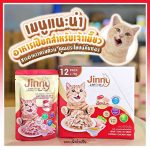Jinny จินนี่ อาหารเปียกแมวแบบซอง ไม่เติมเกลือ ขนาด 70g จำนวน 12 ซอง (เลือกรสชาติด้านใน)