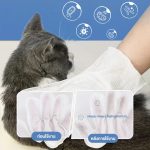 Petcho ถุงมืออาบน้ำแมว ถุงมืออาบน้ำสุนัข ถุงมือเช็ดตัว ถุงมือทิชชู่เปียก ใช้งานง่าย ไม่ระคายเคืองผิว ดับกลิ่น - Image 6