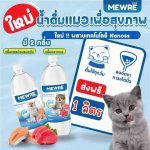ปริมาตร 1000 มล. Mewre น้ำดื่มมิวเร่ น้ำดื่มสำหรับแมวโดยเฉพาะ มีการปรับค่า pH ให้เหมาะสมกับน้องแมว มีแร่ธาตุที่ดีต่อแมว
