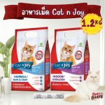 CAT n joy Multifunction อาหารแมวโต สูตรเลี้ยงในบ้านและทำหมัน สูตรกำจัดก้อนขน/บำรุงขนและผิวหนัง 1.2kg